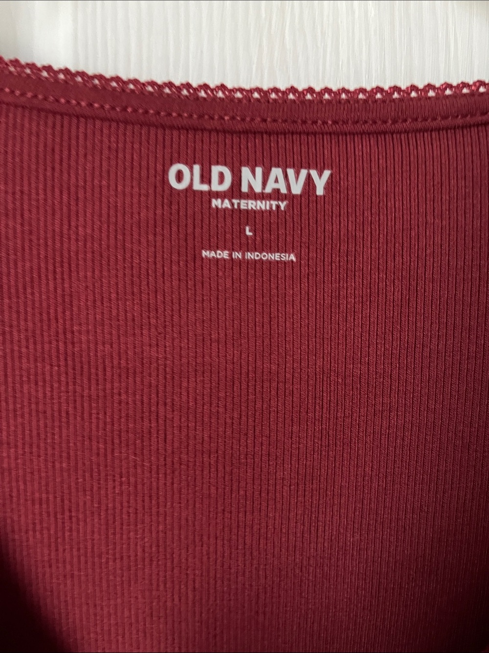 Old Navy Maternity Ribbed Tank Top - Deep Red